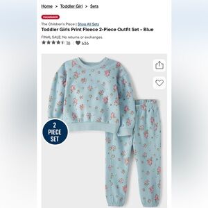 Children’s place girl size 5T Set